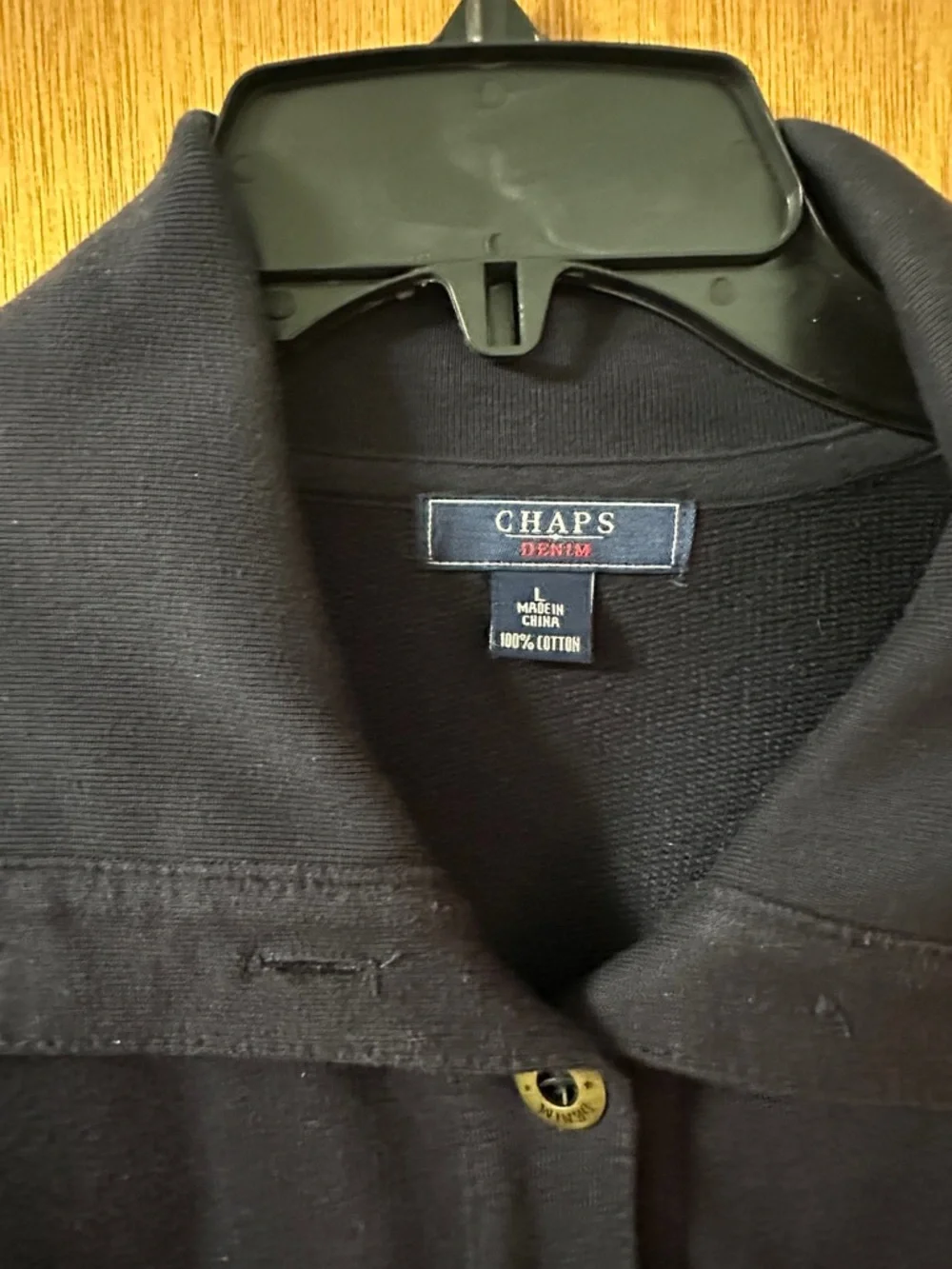 Chaps Navy Button-Front Utility Jacket - Picture 2 of 5